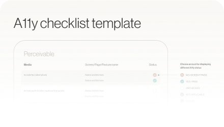 Checklist template