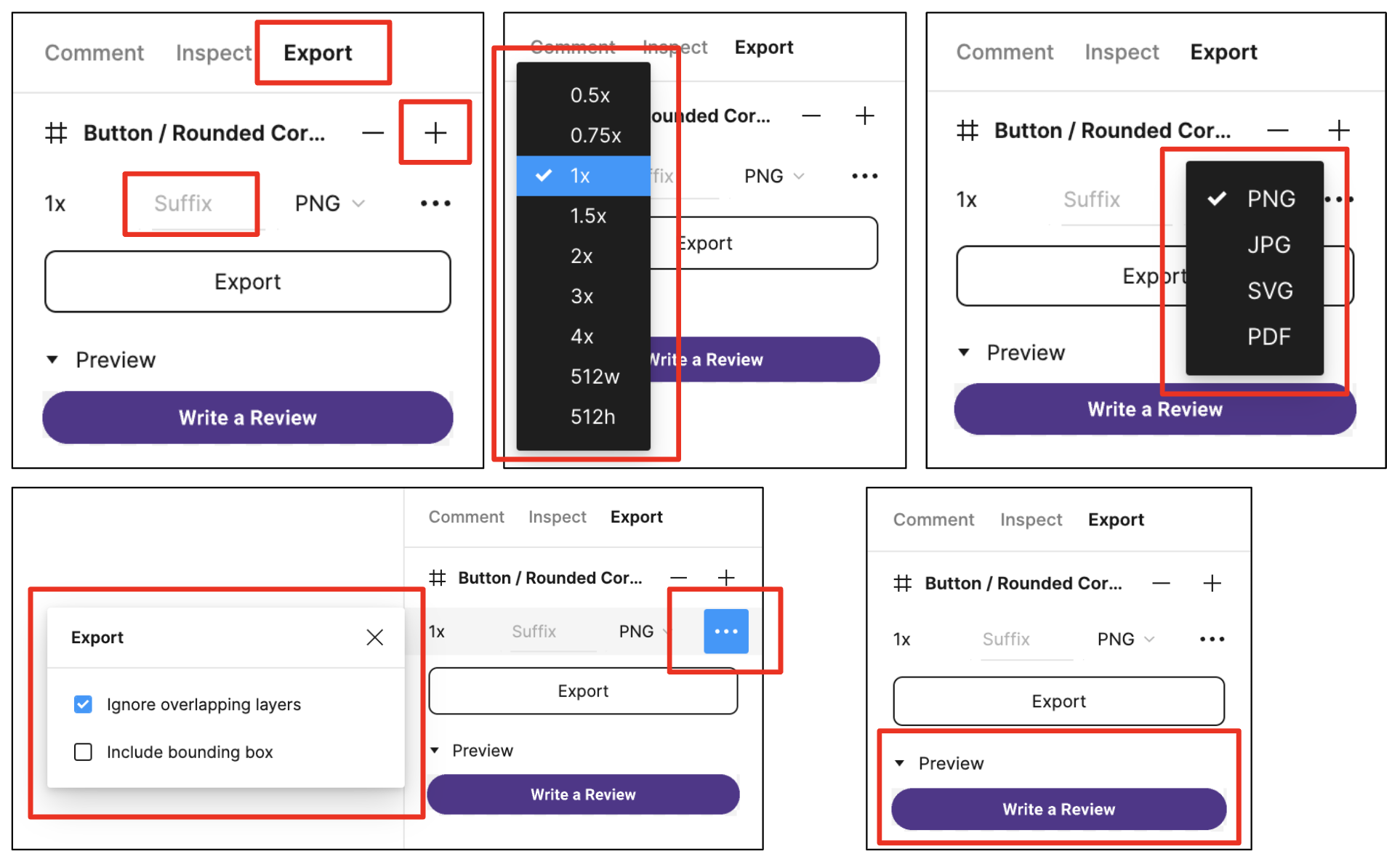 Exporting in Figma