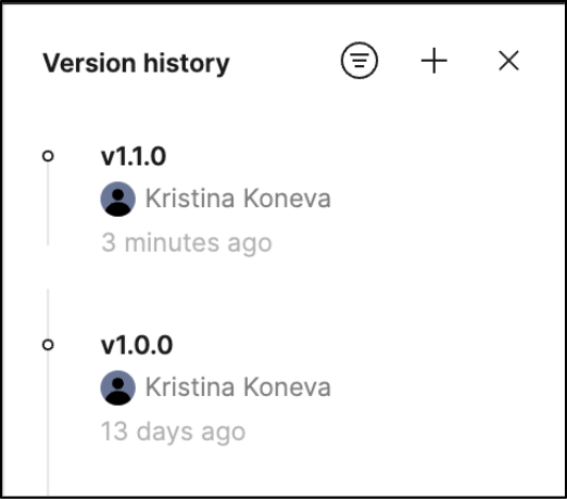 Figma file's version history