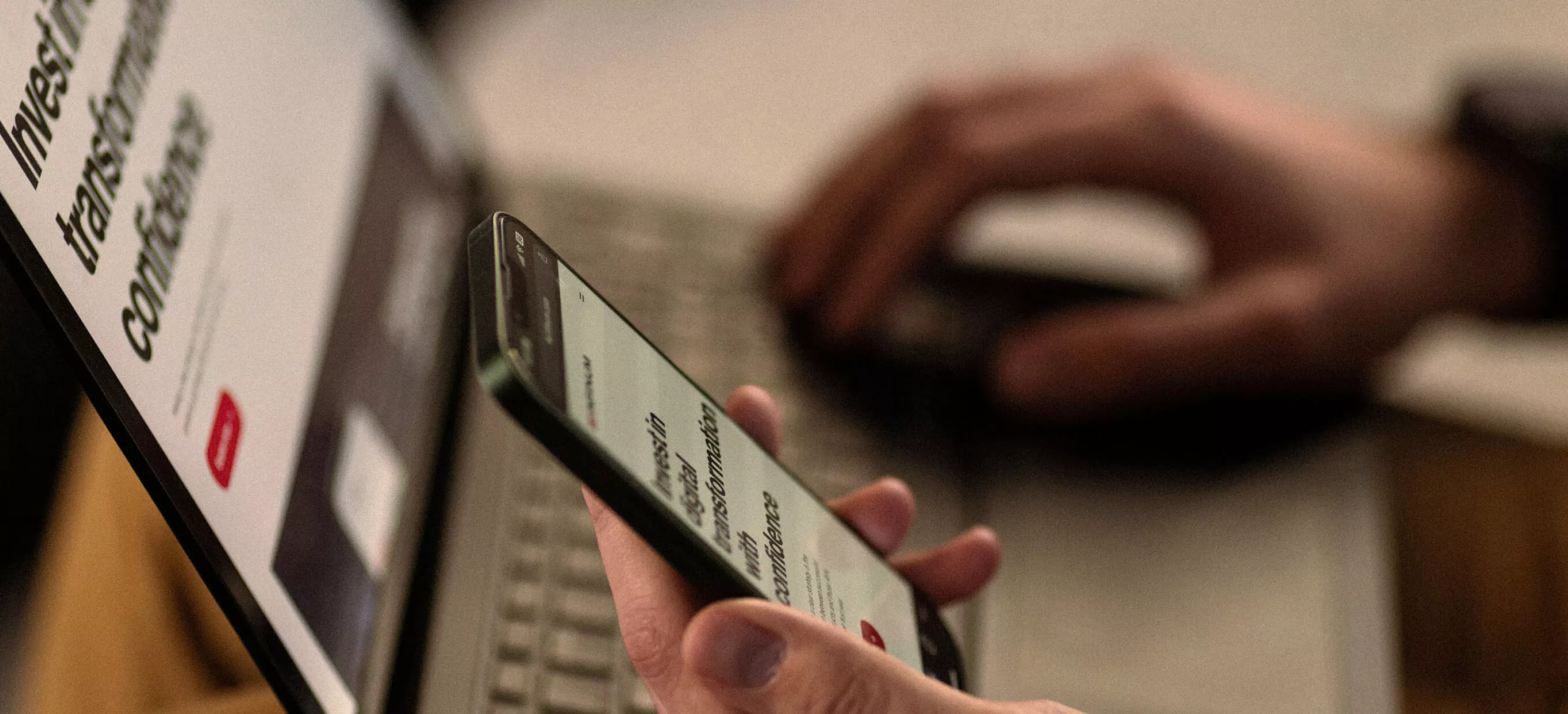 Software development agency employee testing the mobile application